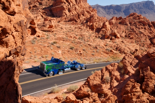 Photograph Roger Snider Valley Of Fire Peterbilt Convertible on One Eyeland